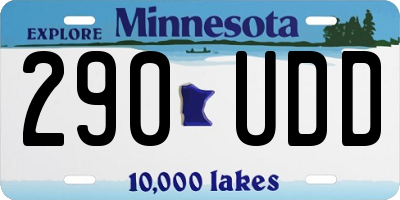 MN license plate 290UDD
