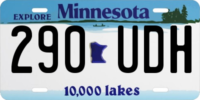 MN license plate 290UDH