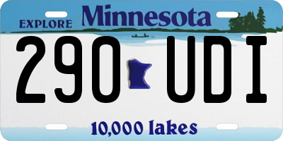 MN license plate 290UDI