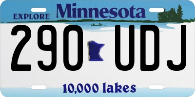 MN license plate 290UDJ