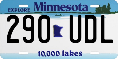 MN license plate 290UDL