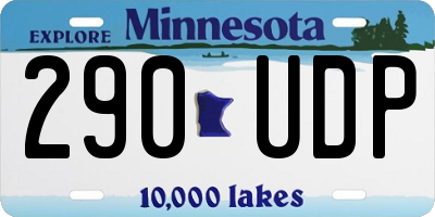 MN license plate 290UDP