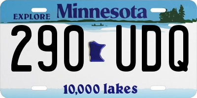 MN license plate 290UDQ