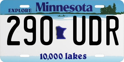 MN license plate 290UDR