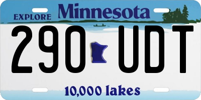 MN license plate 290UDT