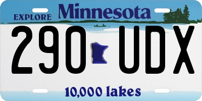 MN license plate 290UDX