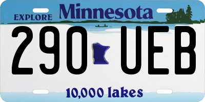 MN license plate 290UEB