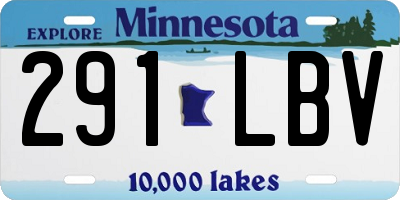 MN license plate 291LBV