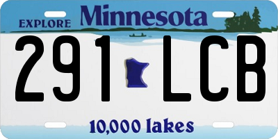 MN license plate 291LCB