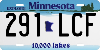MN license plate 291LCF