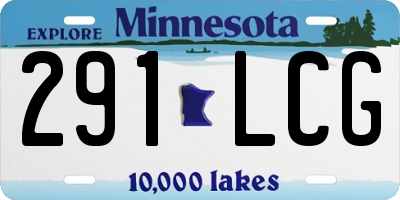 MN license plate 291LCG