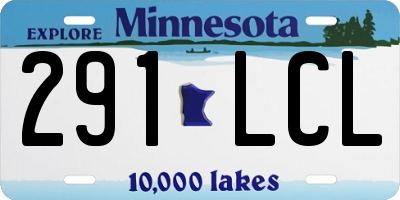 MN license plate 291LCL