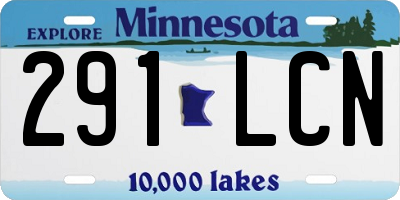 MN license plate 291LCN