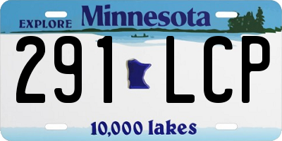 MN license plate 291LCP