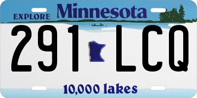 MN license plate 291LCQ