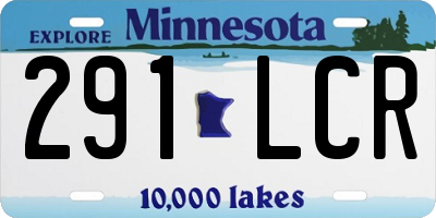 MN license plate 291LCR