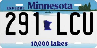 MN license plate 291LCU