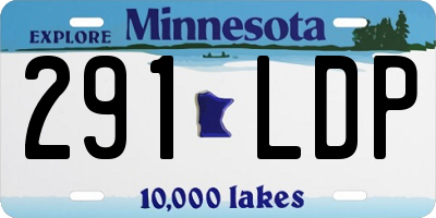 MN license plate 291LDP