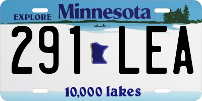 MN license plate 291LEA