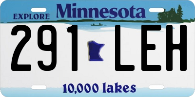 MN license plate 291LEH