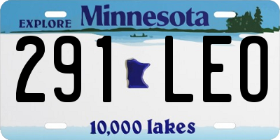 MN license plate 291LEO