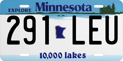 MN license plate 291LEU