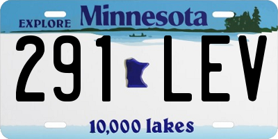 MN license plate 291LEV