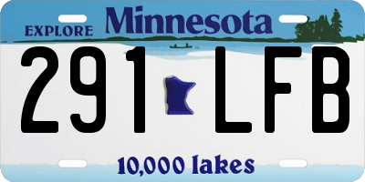 MN license plate 291LFB