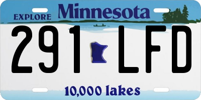 MN license plate 291LFD