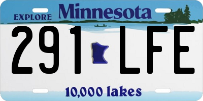 MN license plate 291LFE