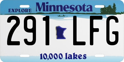 MN license plate 291LFG