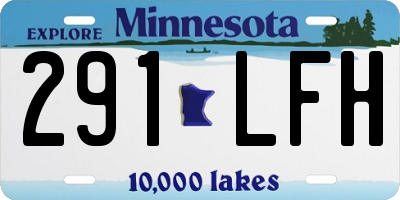 MN license plate 291LFH