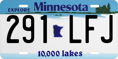 MN license plate 291LFJ
