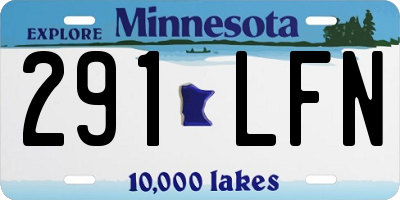 MN license plate 291LFN