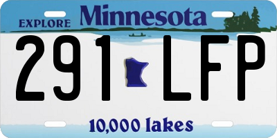 MN license plate 291LFP