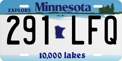 MN license plate 291LFQ