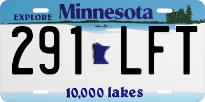 MN license plate 291LFT