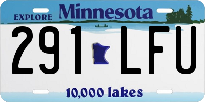 MN license plate 291LFU
