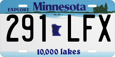 MN license plate 291LFX