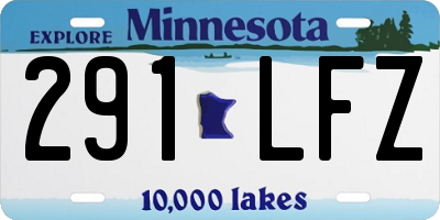 MN license plate 291LFZ