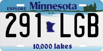 MN license plate 291LGB