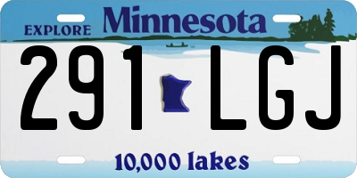 MN license plate 291LGJ