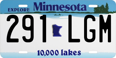 MN license plate 291LGM
