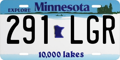 MN license plate 291LGR