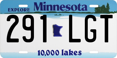 MN license plate 291LGT