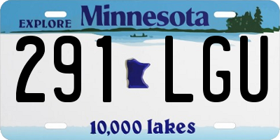 MN license plate 291LGU