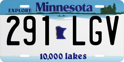 MN license plate 291LGV