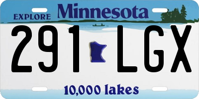 MN license plate 291LGX