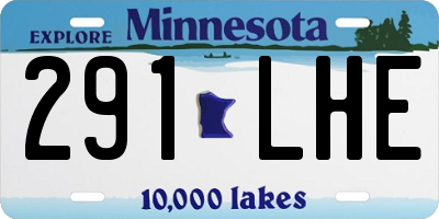 MN license plate 291LHE