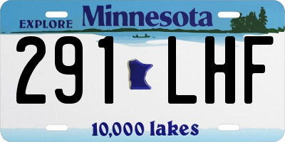 MN license plate 291LHF